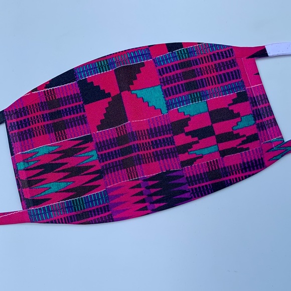 Face Covering - Pink Kente Print - Picture 1 of 1